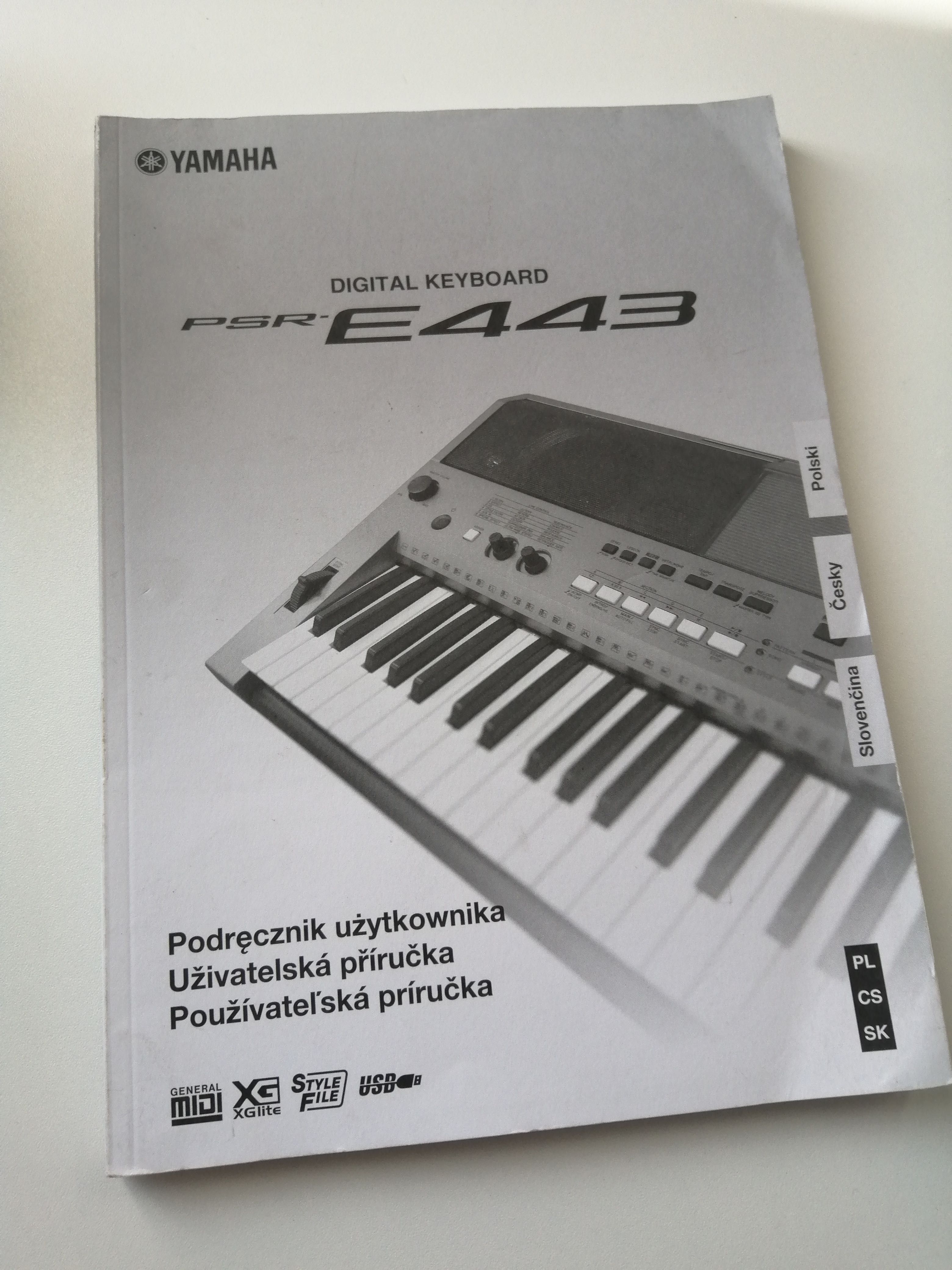 Instrukcja obsługi Yamaha PSR E443 w języku polskim, podręcznik użytko
