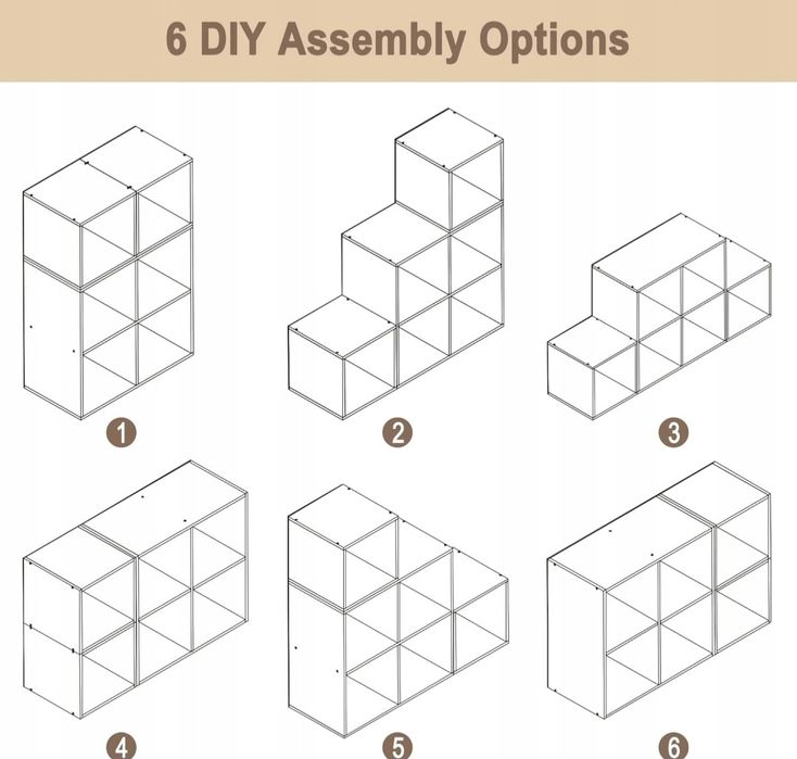 Regał organizer półka wolnostojąca 6 przegródek regał kostkowy Biały