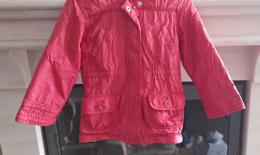 KURTKA PRZEJŚCIOWA ciemno malinowa Marks & Spencer r. 104, 3-4 latka
