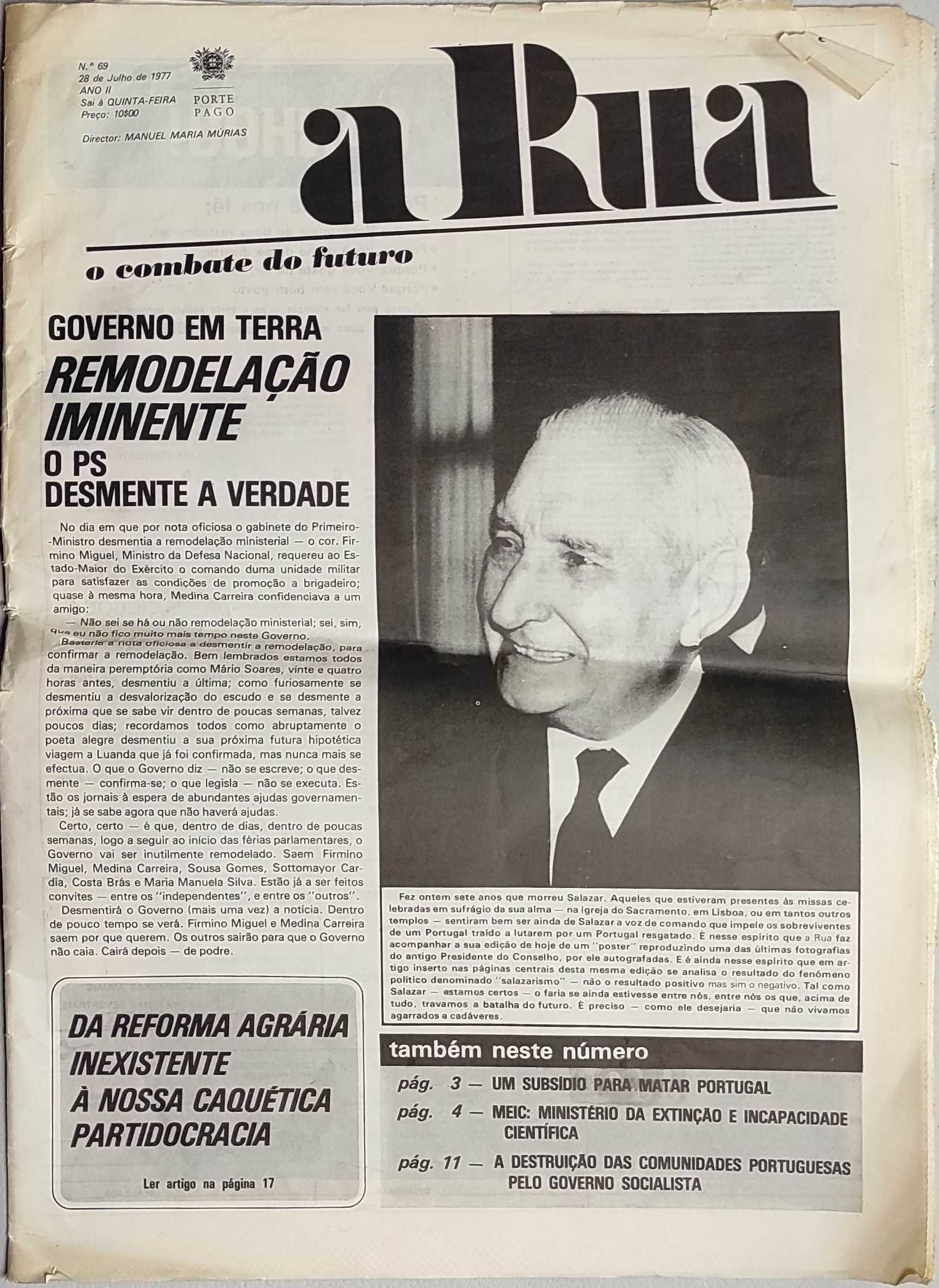 Vários Jornais Revistas e Recortes sobre Salazar (LER DESCRIÇÃO)