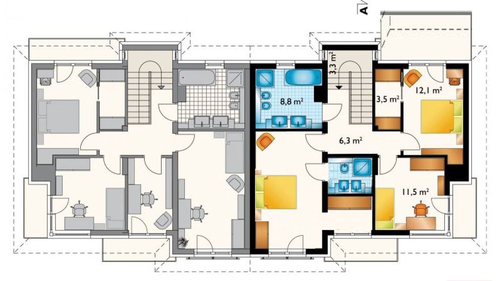 Продаж/будинок -дуплекс/ центр / етап котловану