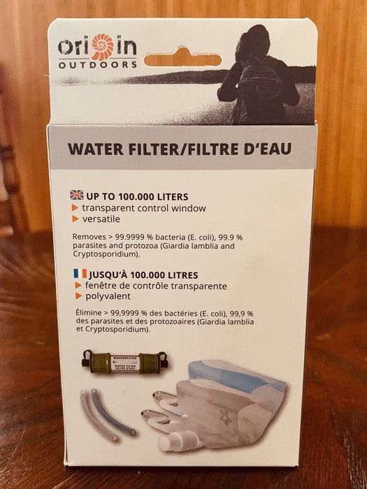 Портативний фільтр для очищення 100000л води в природніх умовах Origin