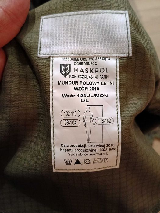 Mundur polowy letni wzór 123UL rozmiar L/L