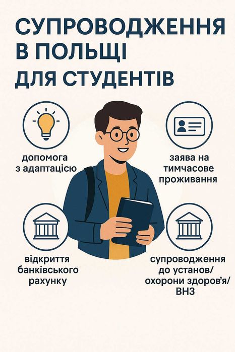 Супровід /допомога/ послуги адаптація для студентів у Вроцлаві, Польща