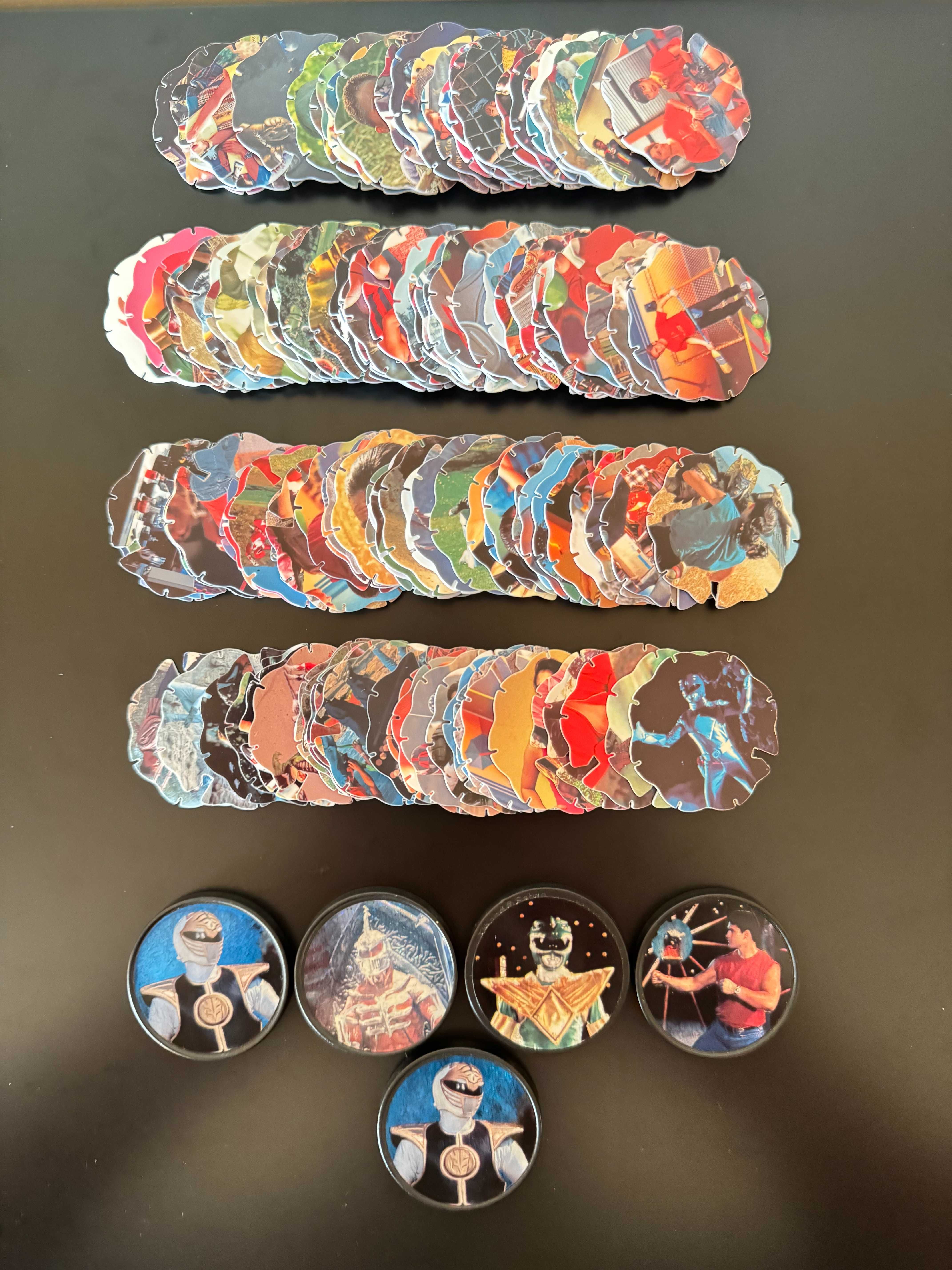 Coleção de Tazos Power Ranger Panini Flying Caps a faltar 2 de 120
