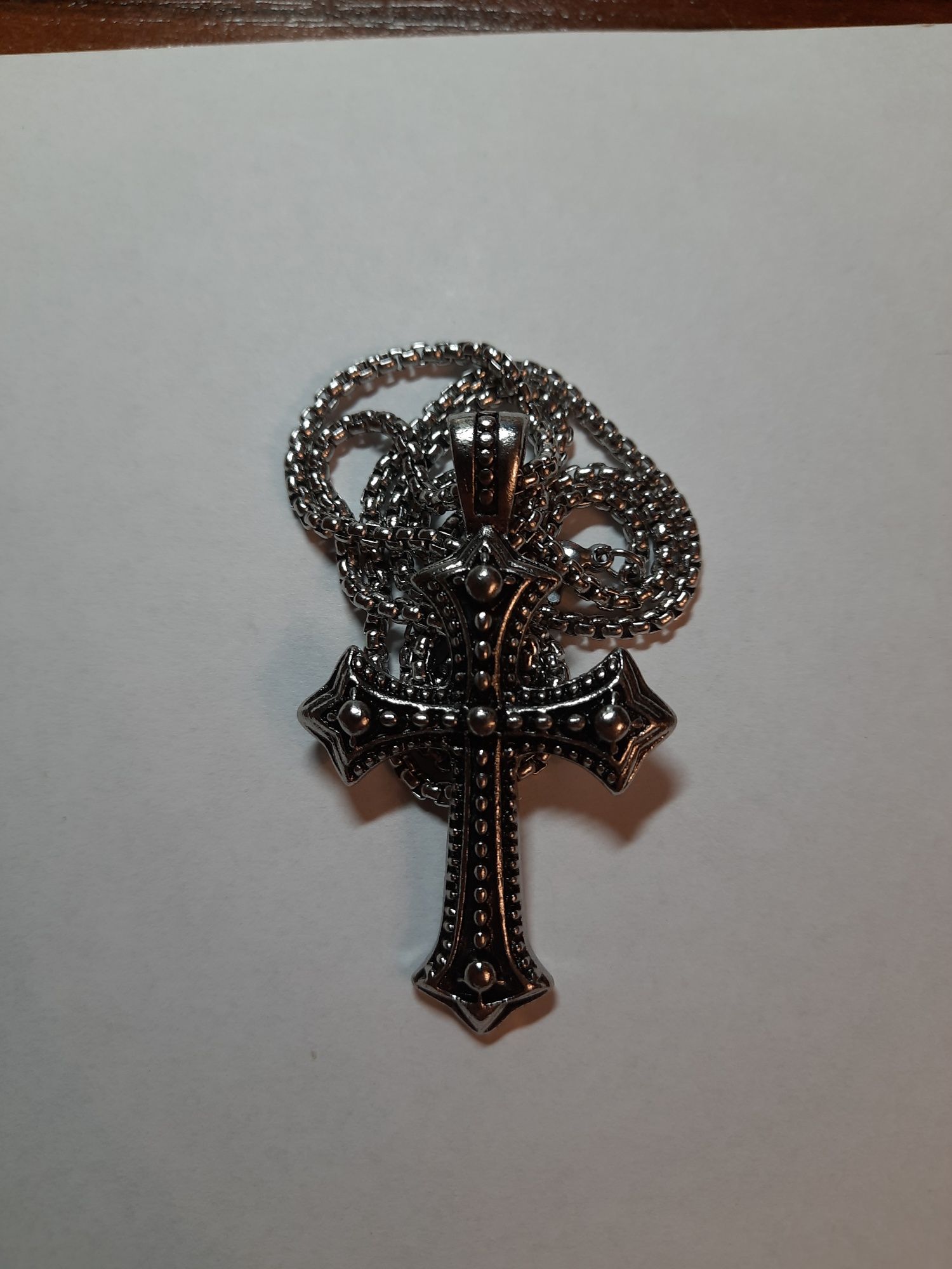Naszyjnik z krzyżem y2k alternative aesthetic gothic opium gothic swag