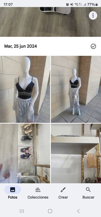 Manequim e prateleiras loja