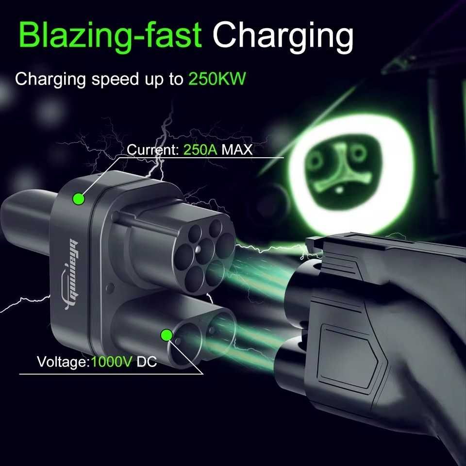 Адаптер быстрой зарядки CCS2 to Tesla (Model 3/Y/S/X) - НОВИНКА 300А