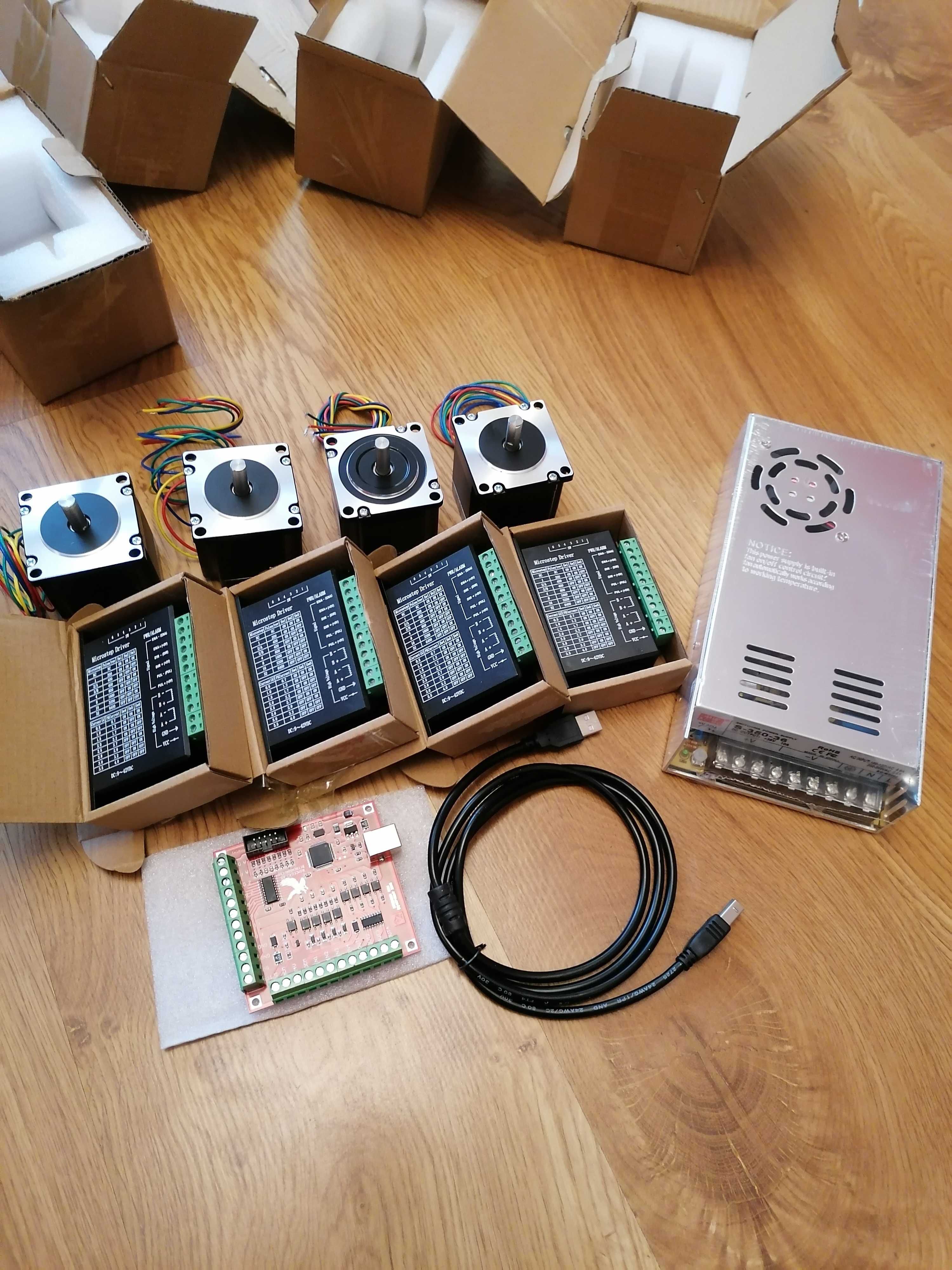 NEMA 23 Zestaw CNC 4 osie 1.2Nm frezarka ploter plazma
