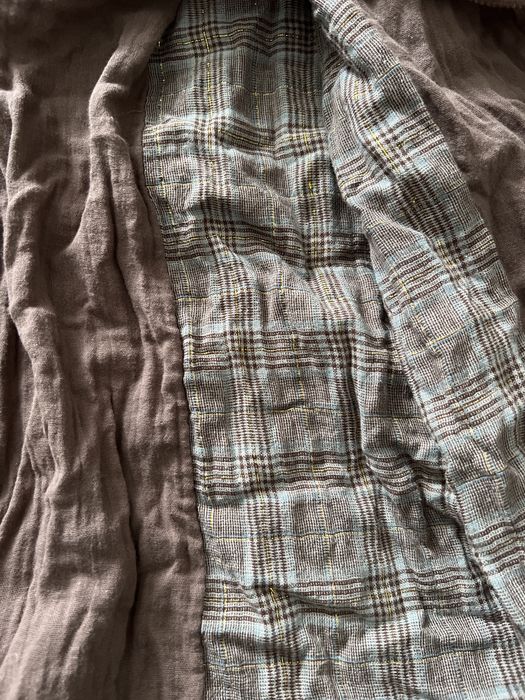 Bawelniany szal w kratkę