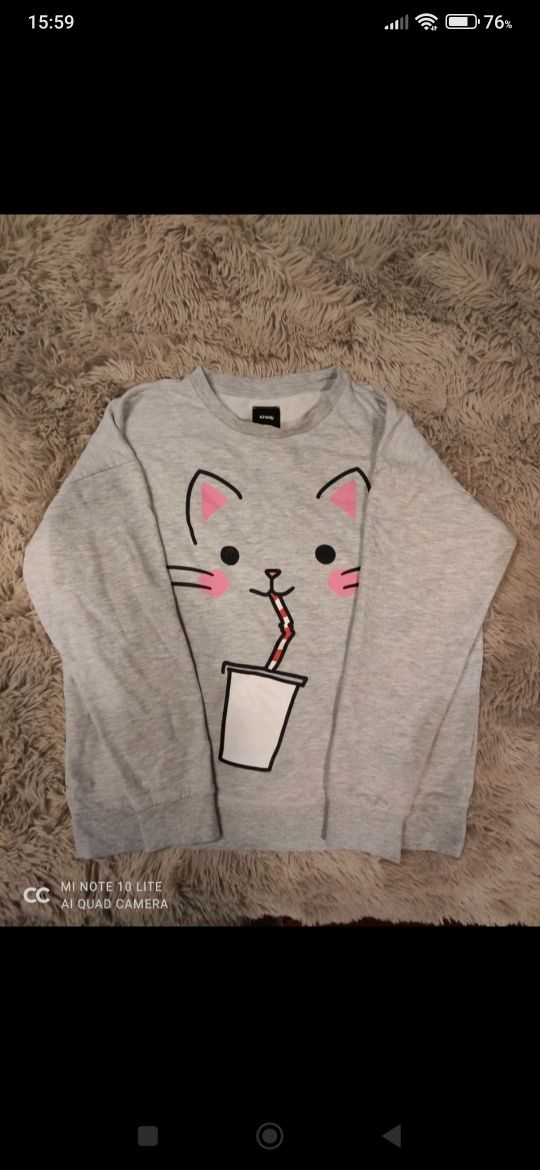 Bluza z nadrukiem Sinsay rozmiar XS