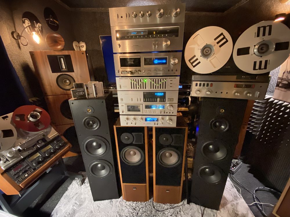 Wieża stereo z najlepszych, parowanych ze sobą brzmieniowo segmentów