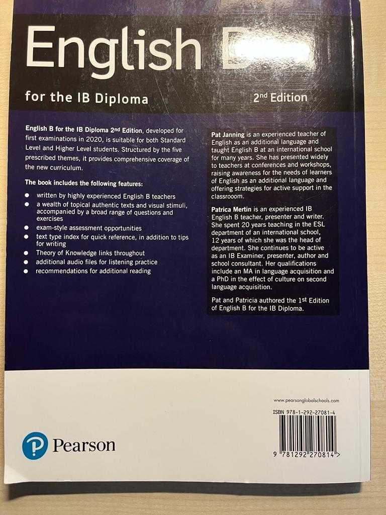 English B for the IB Diploma 2nd Edition Pearson