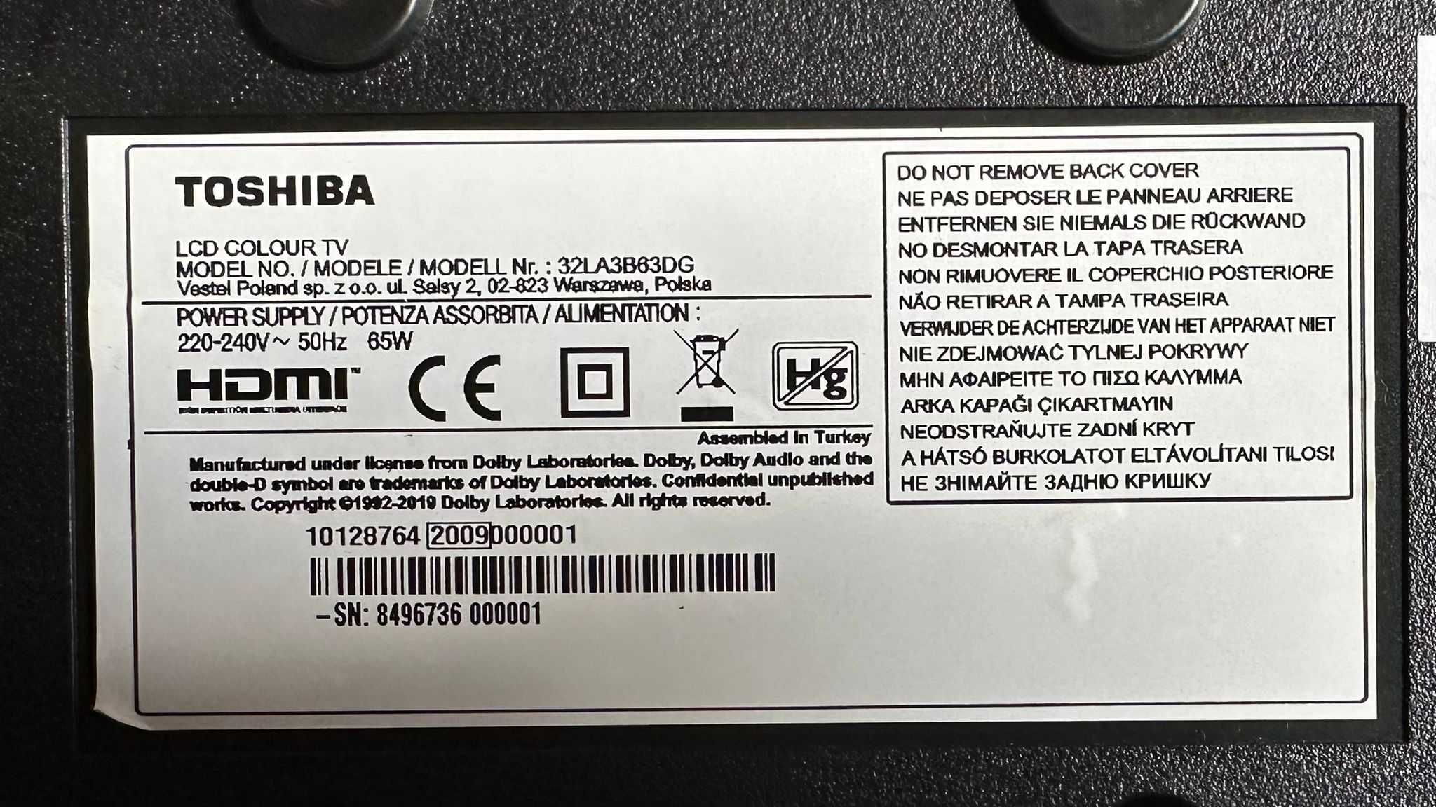 Televisão Toshiba 70x40 - Troco por Ecrã de Computador