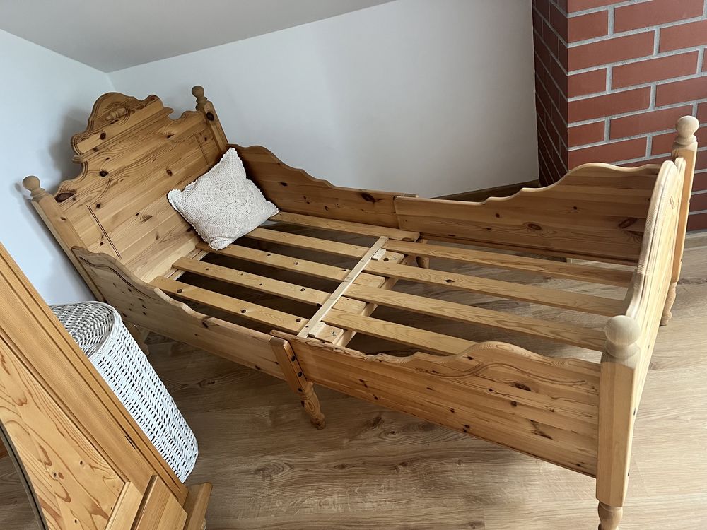 Łóżko dziecięce 180x80cm surowe drewno