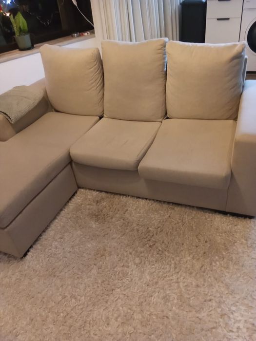 Sofá de 3 lugares com chaise long