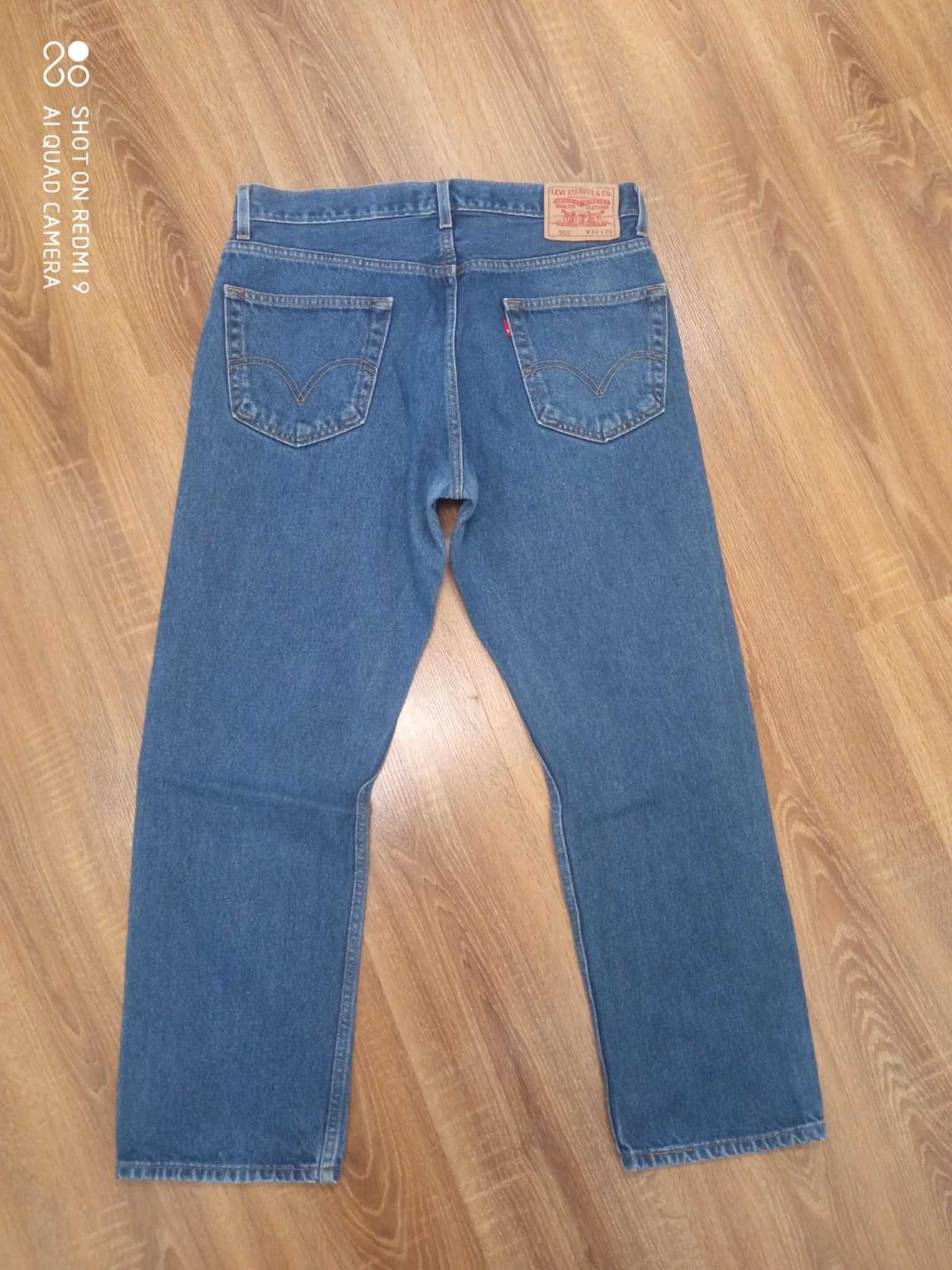 Męskie spodnie jeansy Levis Levi's 505 W34 L29 34X29 34/29