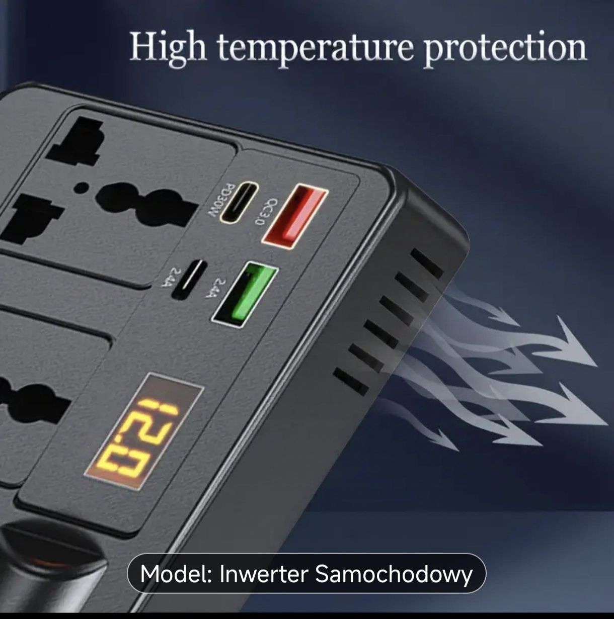 Przetwornica 12v-24v na 230V NOWA