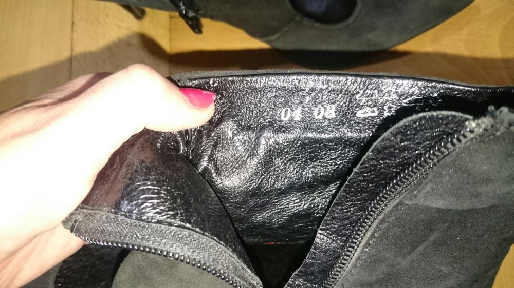 Buty botki czółenka szpilka wiosna/jesień skórzane zamszowe r. 37