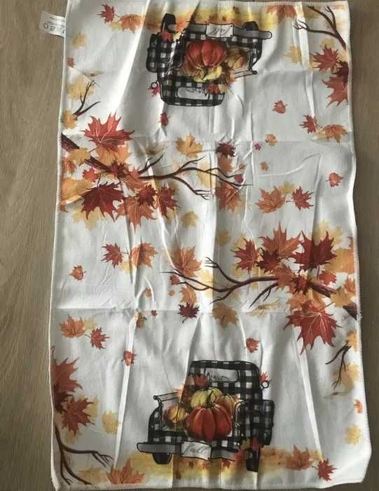 2 x reczniki kuchenne z mikrofibry dynie liscie klonu 42x65 cm