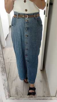 Spódnica jeansowa maxi M retro vintage