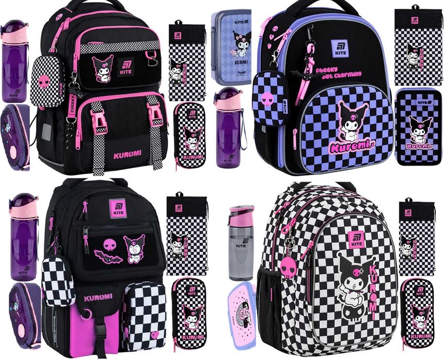Рюкзак шкільний Kite Education HK Kuromi пенал сумка набір