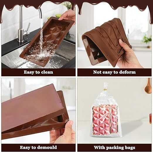Silikonowa Forma do Czekolady - 2 Sztuki + pipeta