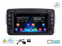 JUNHO 2025! Auto Rádio GPS Android Mercedes Benz Class C - W203, W209