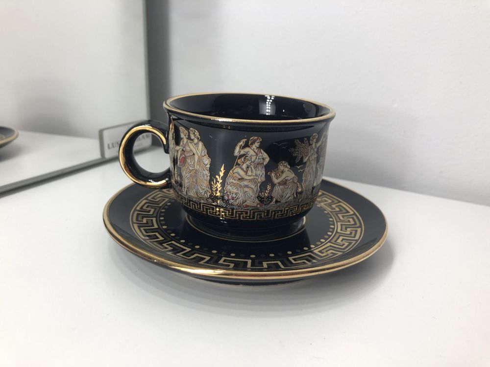 Kratimenos, grecka porcelana, 24k gold, hand made, 12 elementów