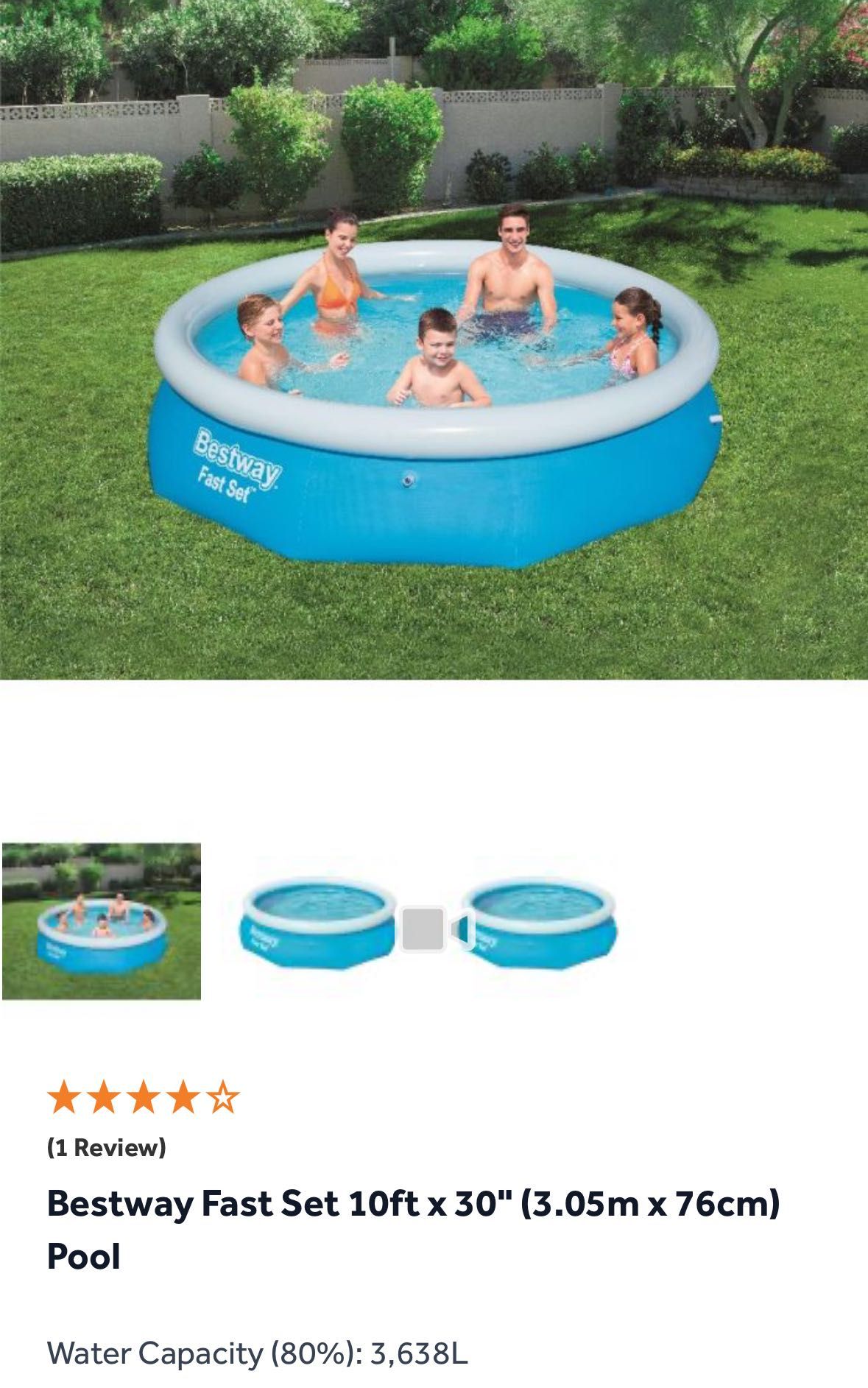 Piscina Desmontável Bestway Fast Set 3,05 m x76