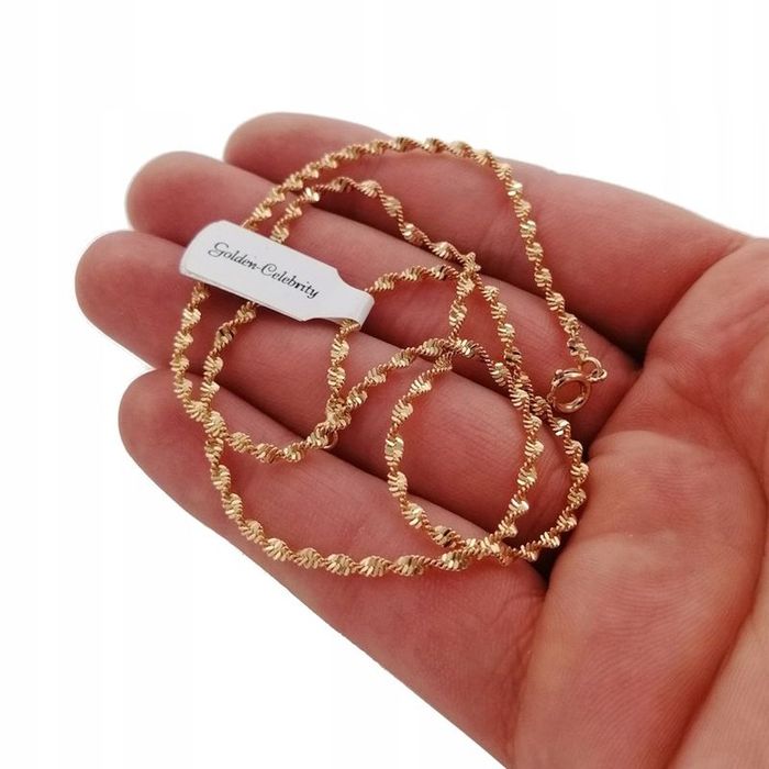 Piękny Złoty Damski Łańcuszek + Zawieszka Medalik 18k + Dedykacja Dla