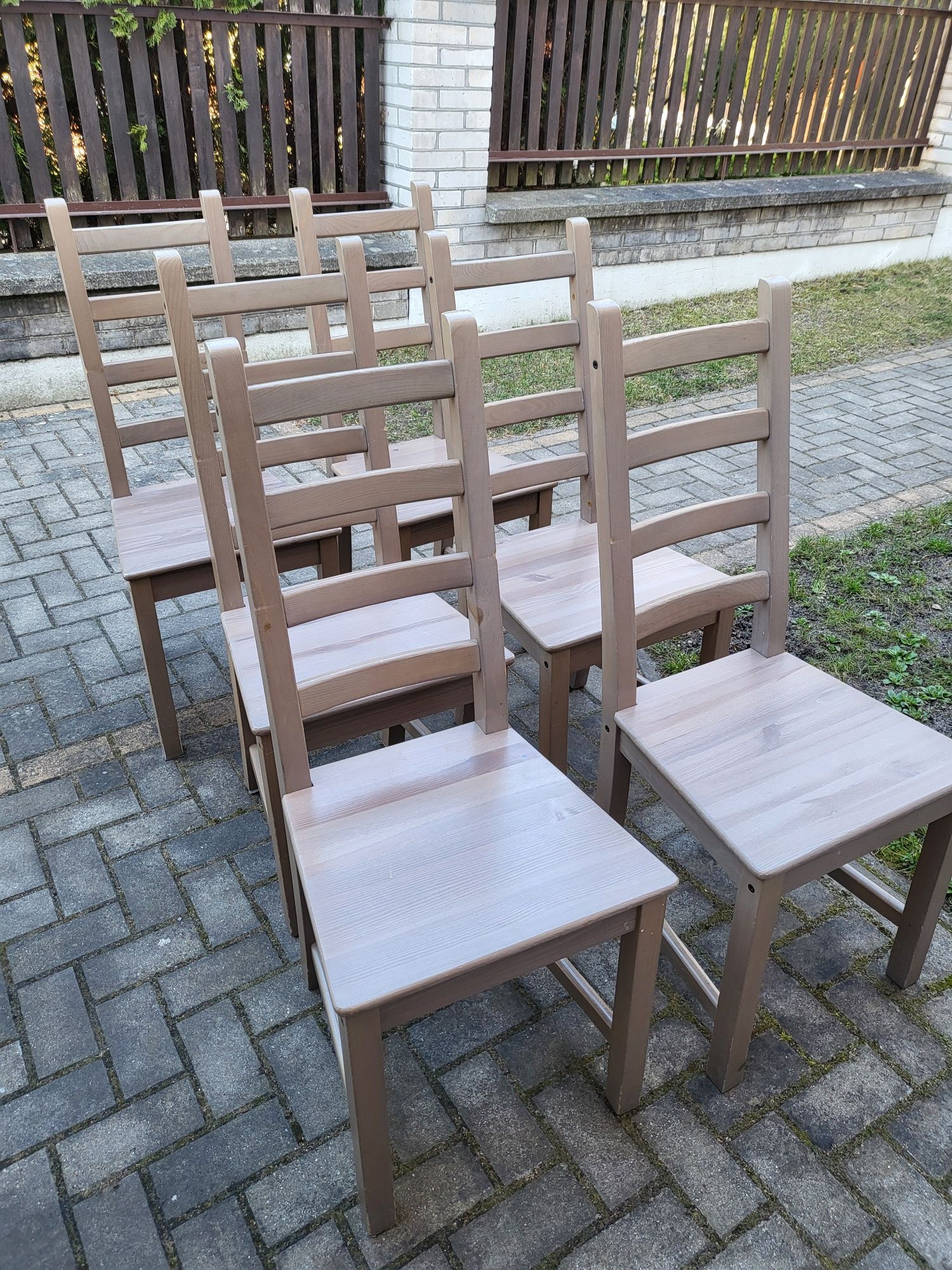 Drewniane krzesła IKEA Kaustby 6 szt