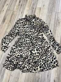 Атласна сукня леопард S