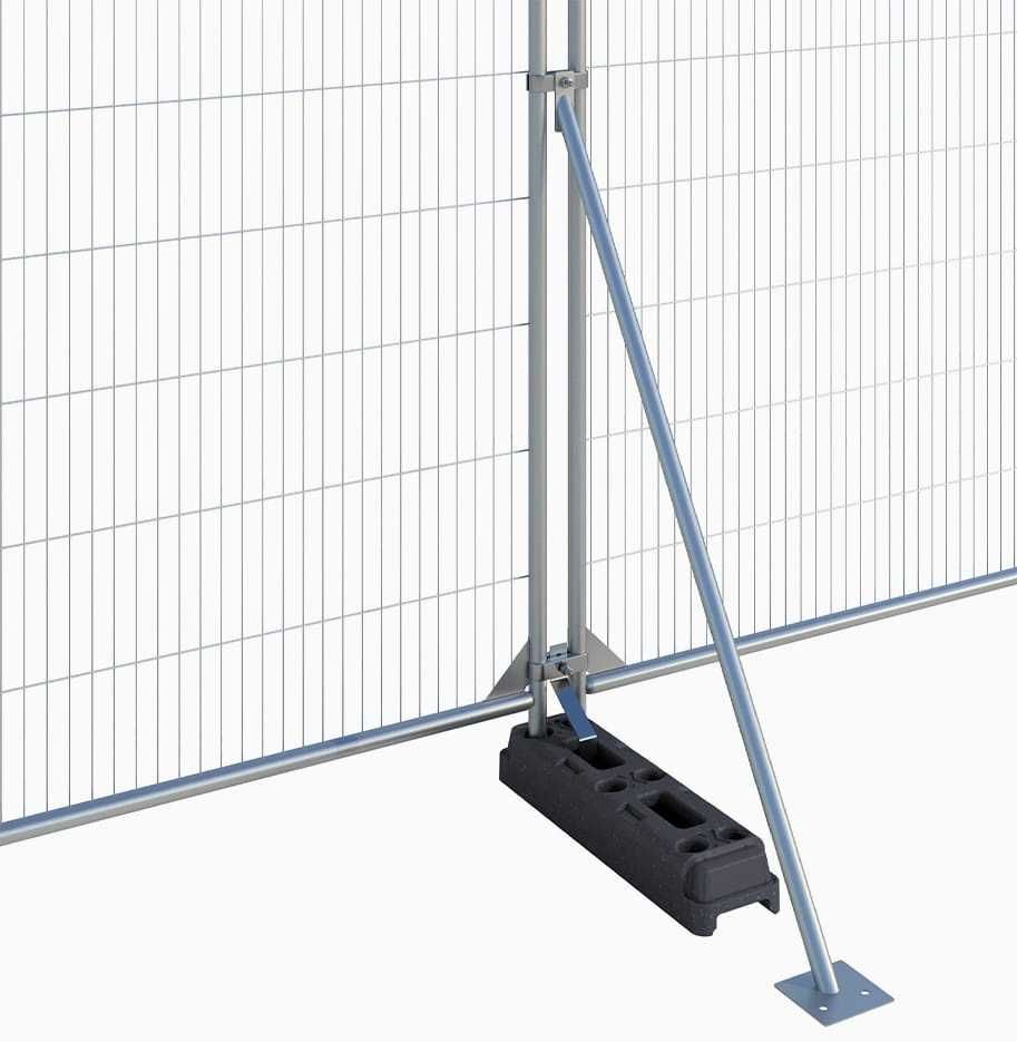 Podpora wspornik ogrodzenie tymczasowe budowlane stopa panel klamra