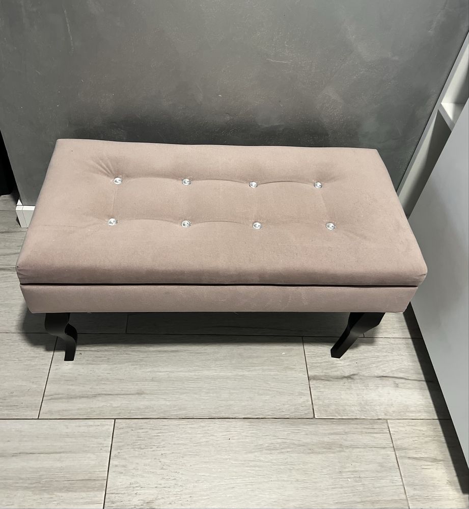 Pufa róż glamour diament