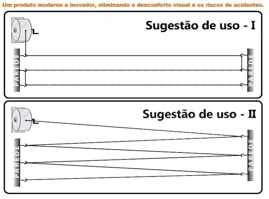 Corda de secar a roupa recolhivel de 30 metros