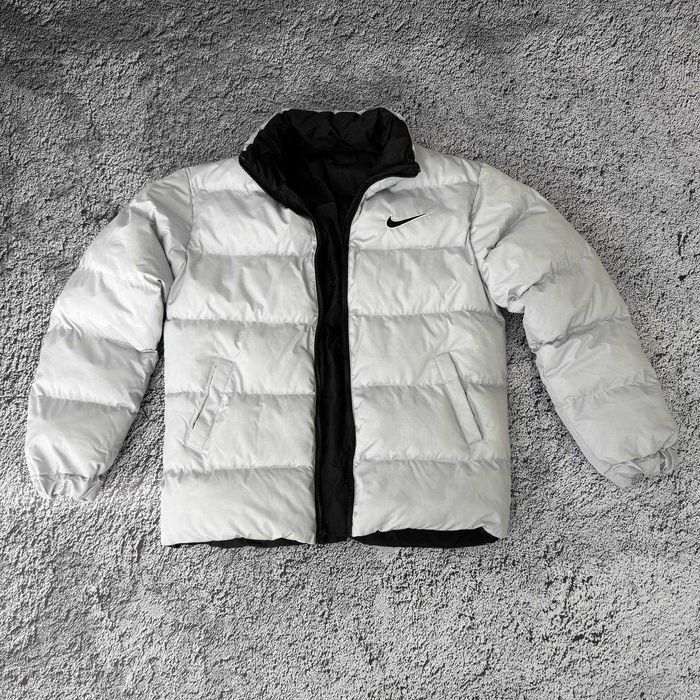 !Двосторонній! Пуховик Nike Nocta Grey Black S M L XL XXL куртка найк