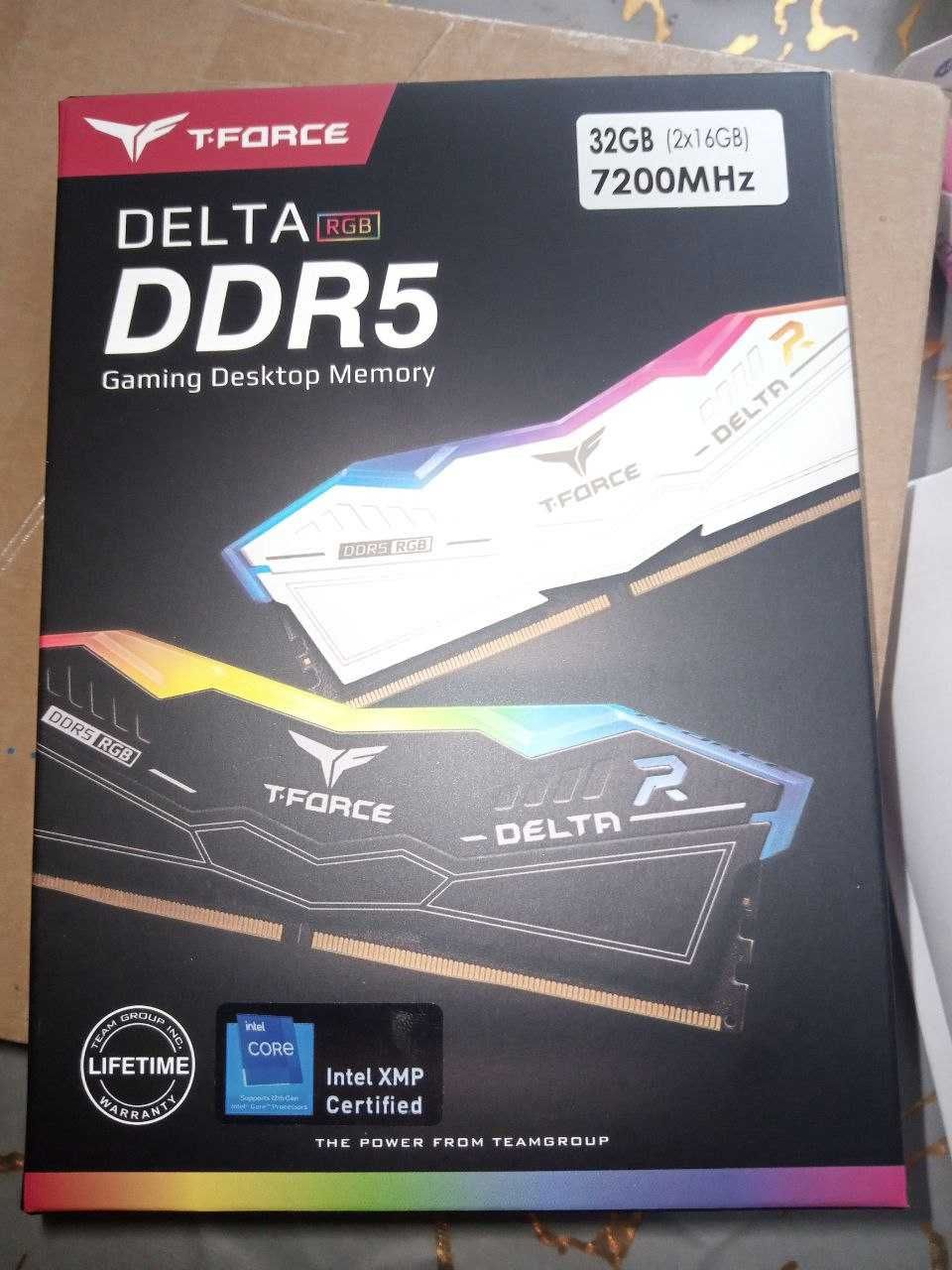 T-Force Delta RGB DDR5 2x16Gb 32 Gb 7200 mhz Hynix A-Die