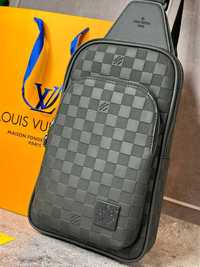 Сумка-слинг мужская Louis Vuitton Чоловіча сумка барсетка через плече