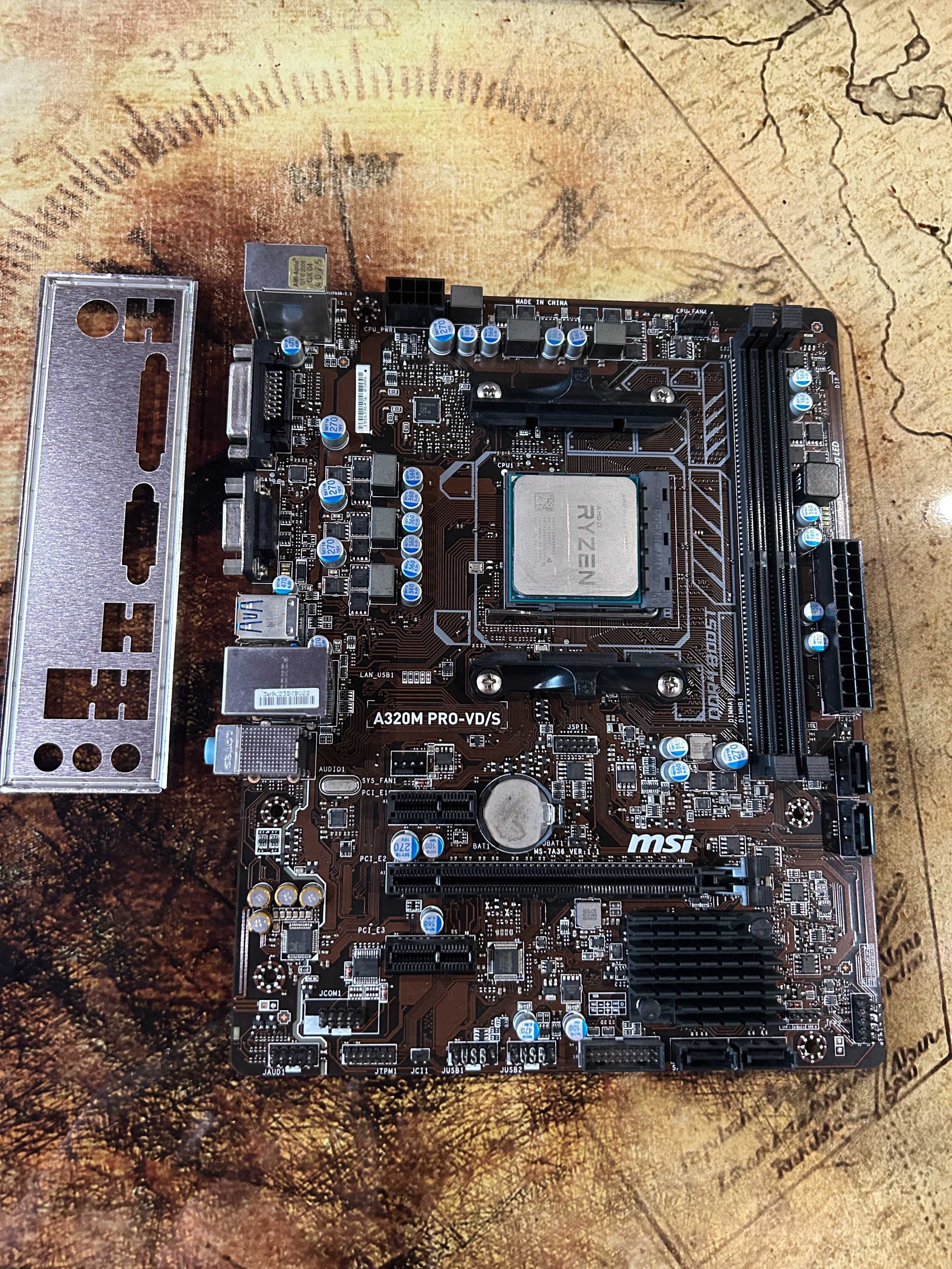 Комплект AMD Ryzen 7 + Msi A320 Pro-VD/S 16 потоков DDR4 AM4