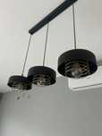 Lampa loftowa czarna z żarówką , salon