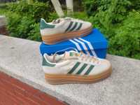 adidas Gazelle Bold Magic Beige Collegiate Green 38