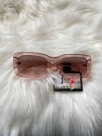 Nowe z metka różowe okulary przeciwsłoneczne New Yorker