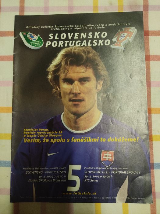 Programa de jogo Eslováquia Portugal 2005