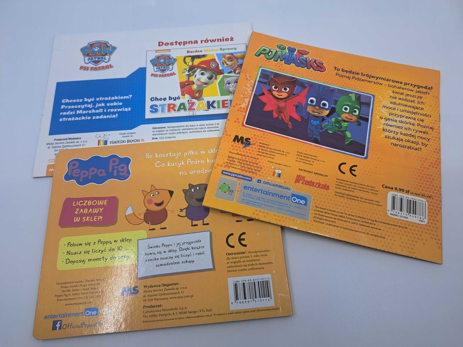 Zestaw książeczek Peppa, Pidżamersi, Psi Patrol