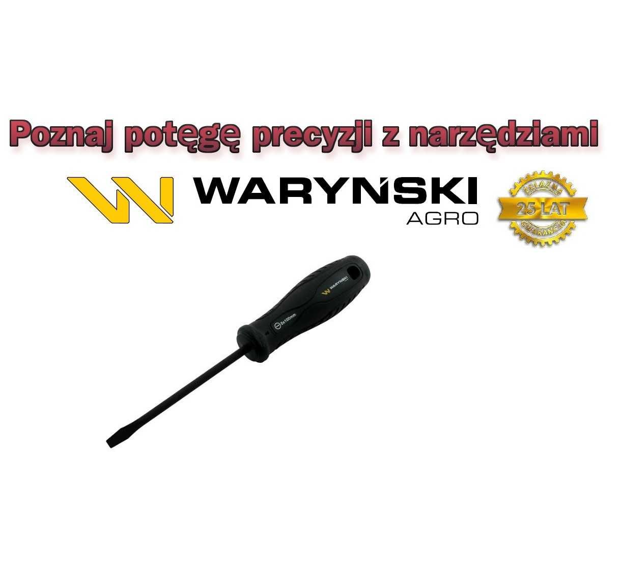 Wkrętak płaski 5x100 mm. stal SVCM. Waryński Mocny