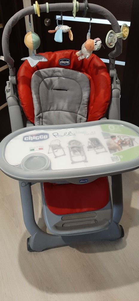 Стільчик для годування Chicco Polly magic relax червоний