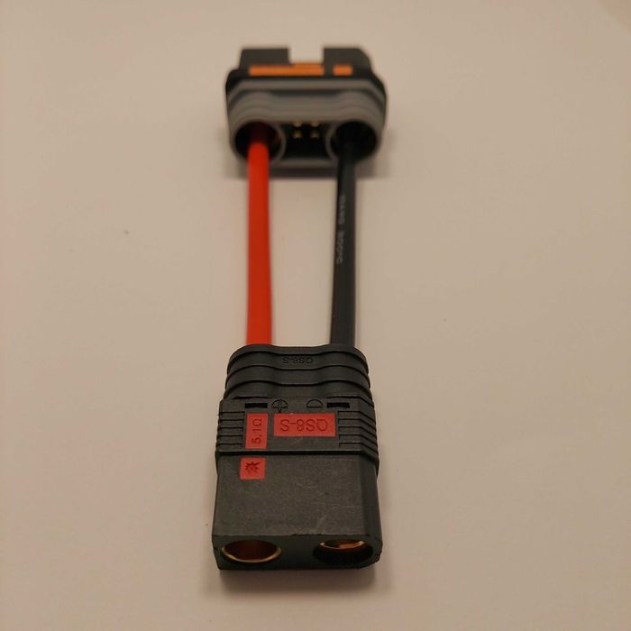 Переходник QS10-Ѕ на QS8-Ѕ Адаптер LiPo аккумуляторов с кабелем 6AWG
