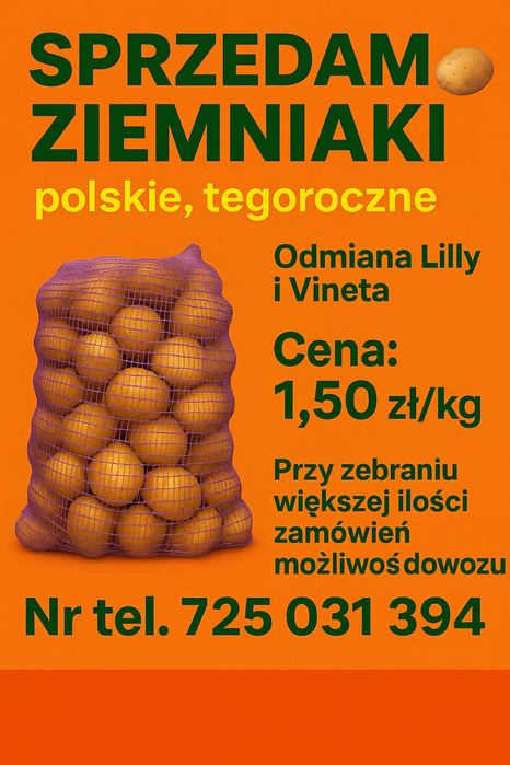 Sprzedaz ziemniaka jadalnego