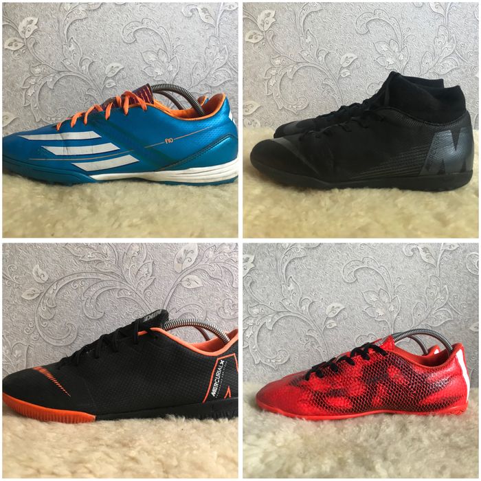 Як нові, оригінальні сороконіжки Adidas та Nike футзалки 42,5 42 41